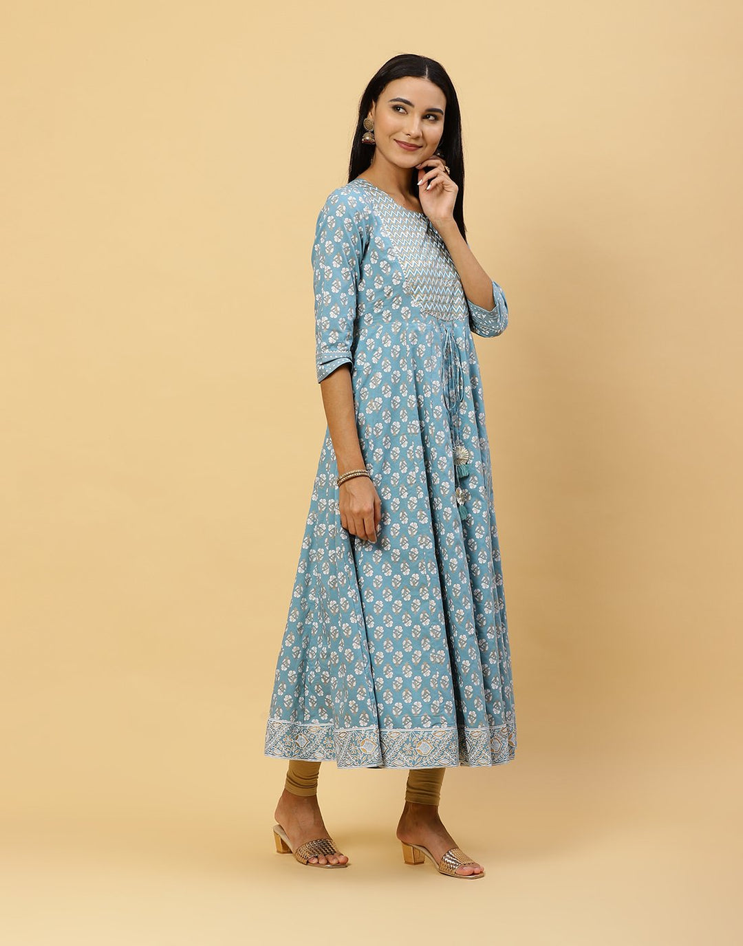 Printed Cotton Anarkali Kurti