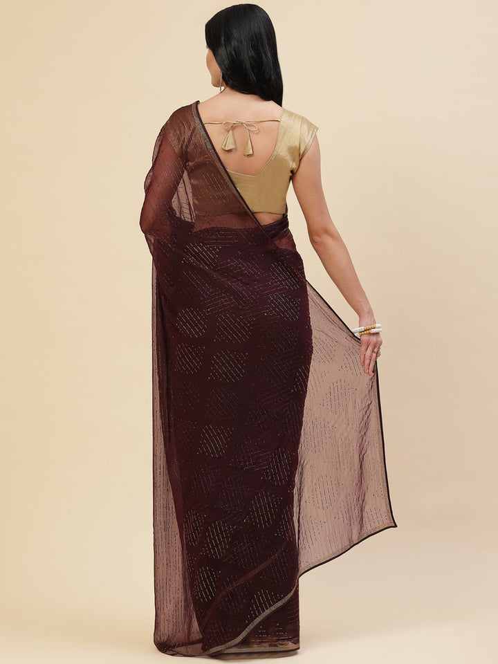 Swarovski Embroidered Chiffon Saree
