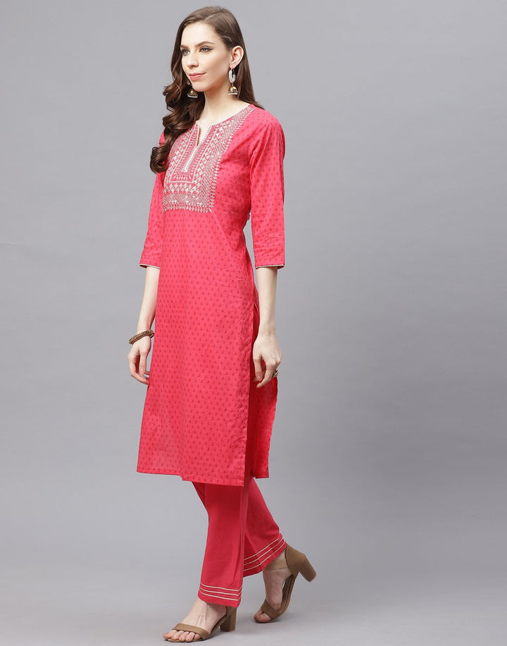 Cotton Kurti Palazzo Set