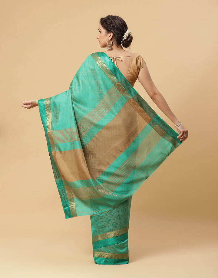 Woven Art Handloom Saree With Zari Border