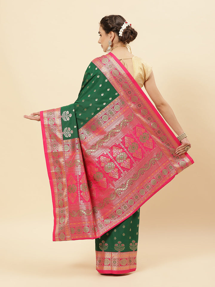 Art Handloom Saree with Zari Border Booti