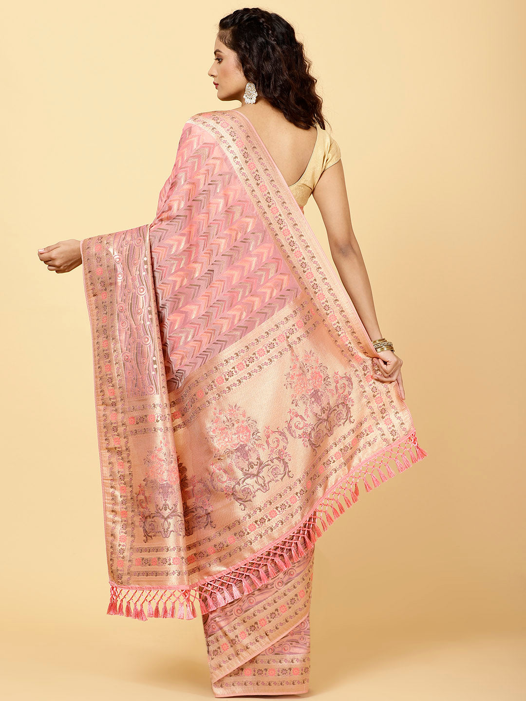 Zari Organza Woven Saree