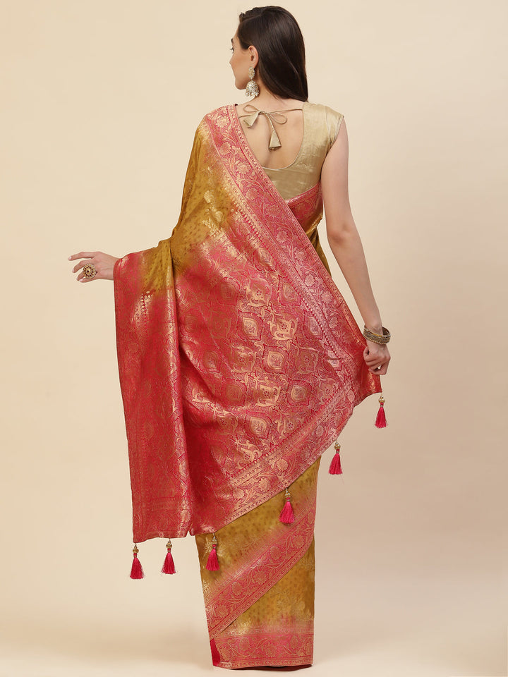 Zari Jaal Handloom Woven Saree