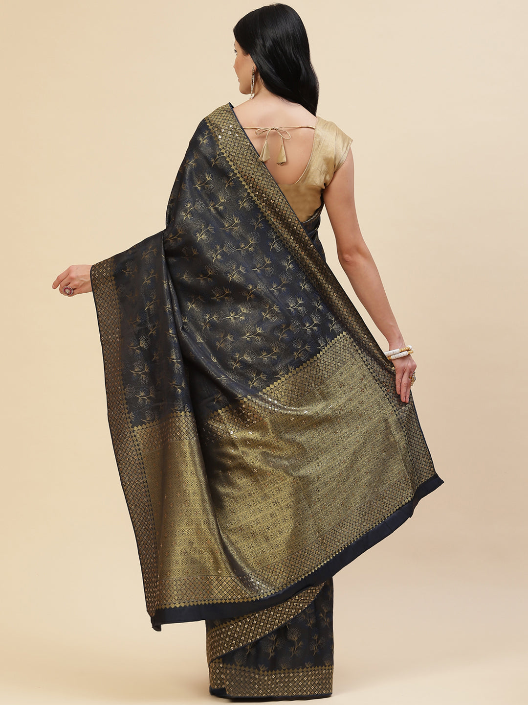 Stone Embroidered Banarasi Saree