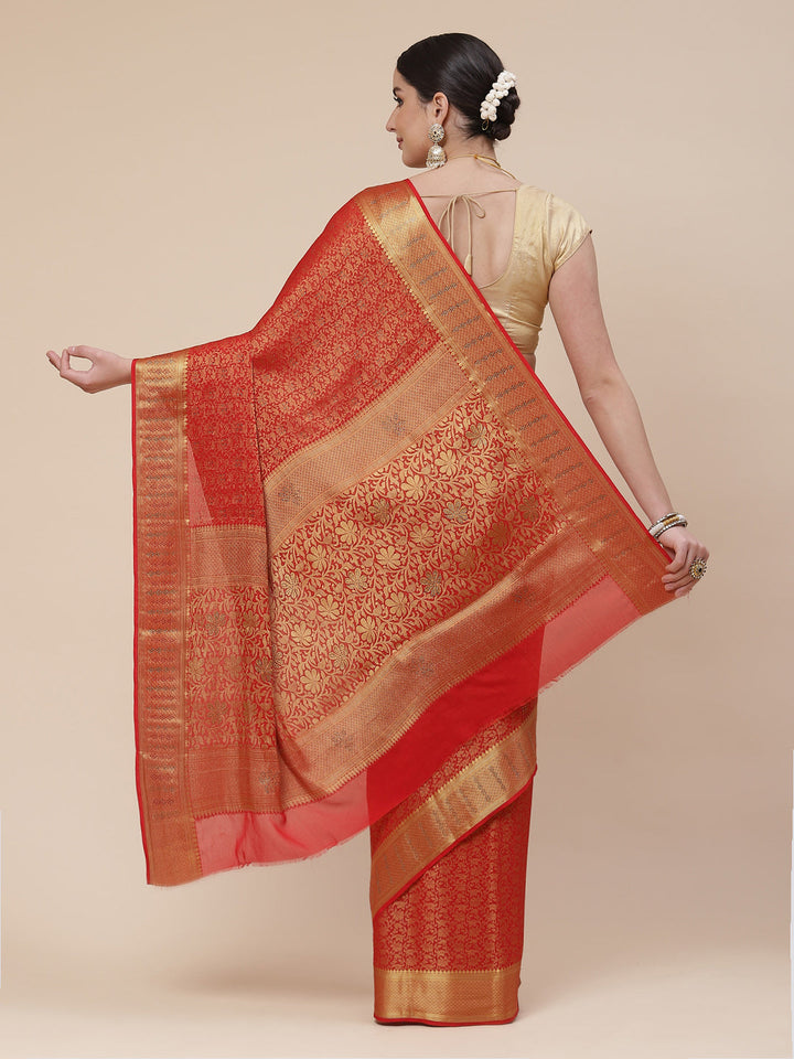 Stone Work Georgette Plain Saree