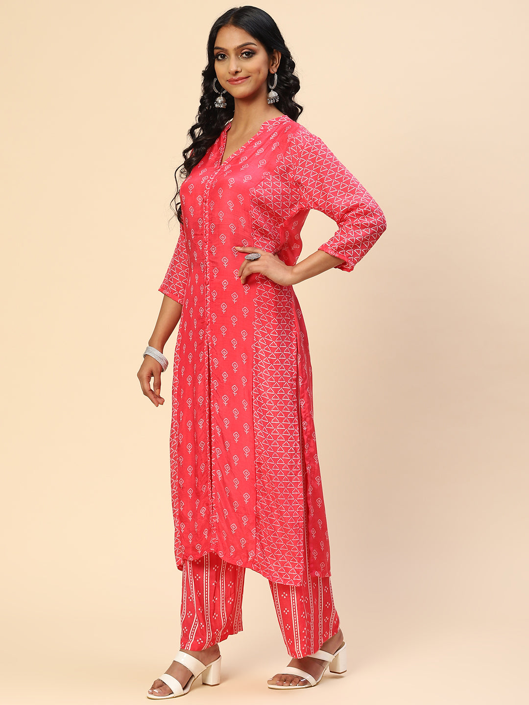 Printed Muslin Kurta With Pants