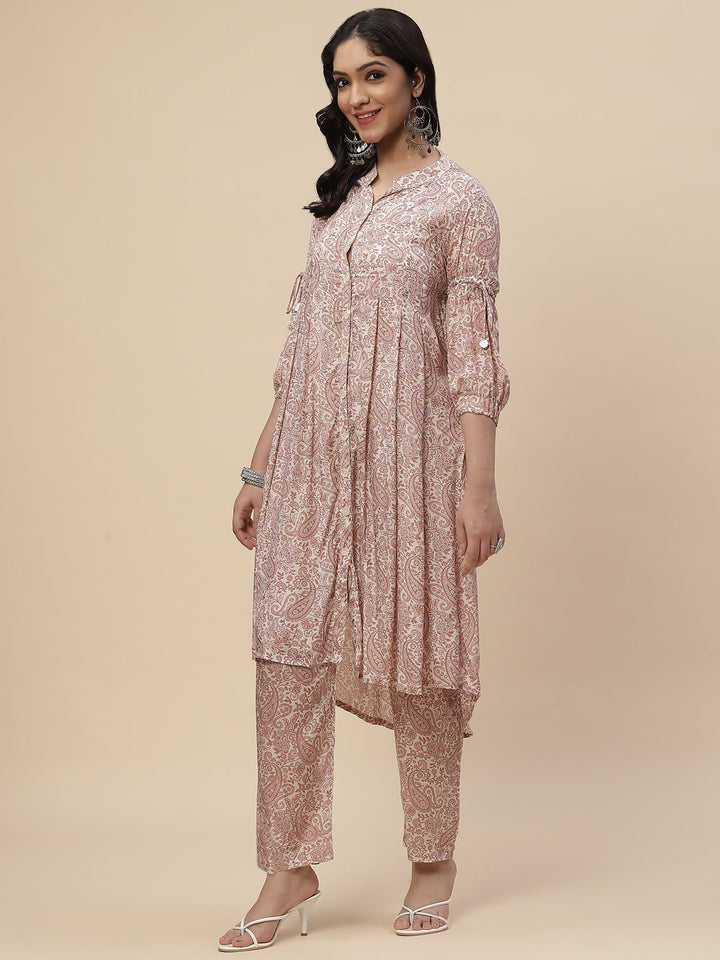 Printed Muslin Kurta With Printed Pants