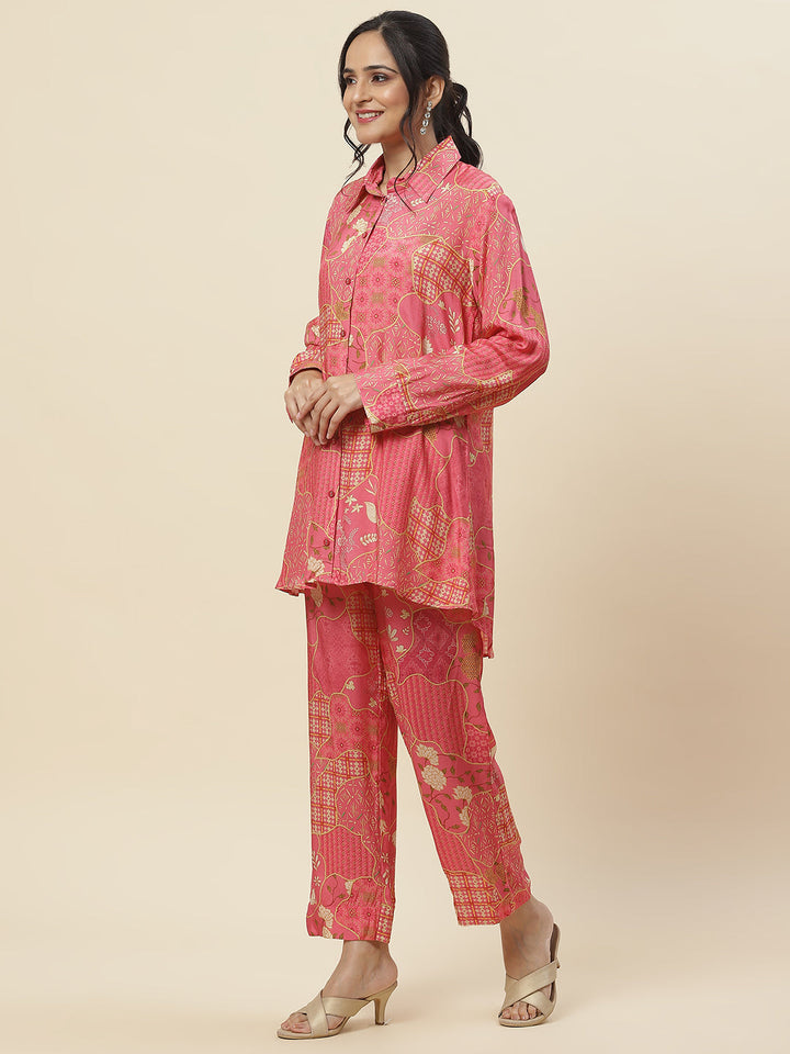 Printed Muslin Kurti With Pants