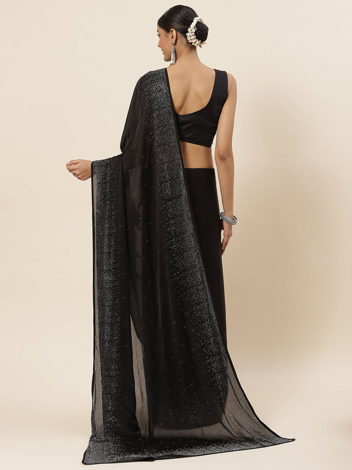 Swarovski Jaal Embroidered Crepe Saree