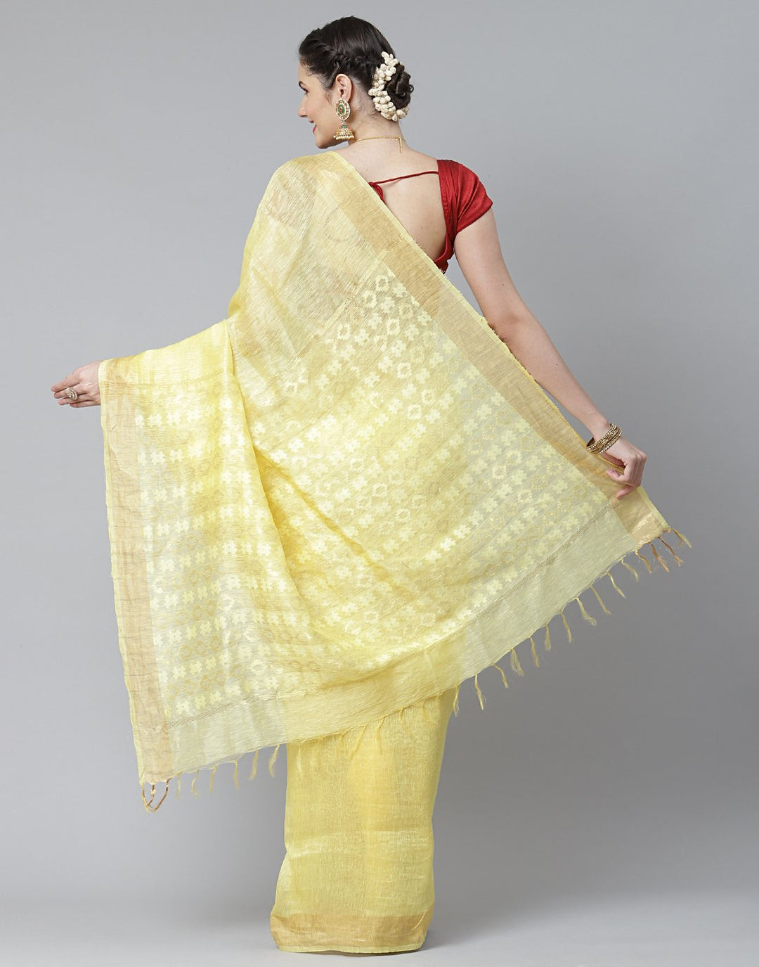 Cotton Linen Saree