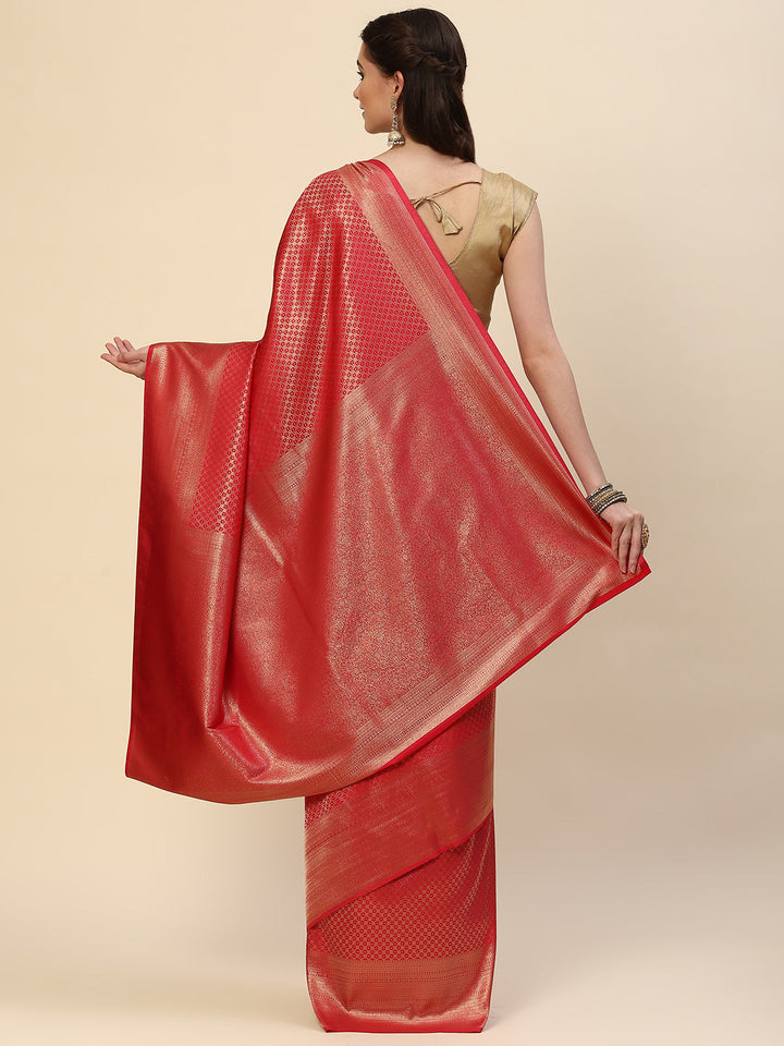 Brocade Zari Jaal Handloom Woven Saree