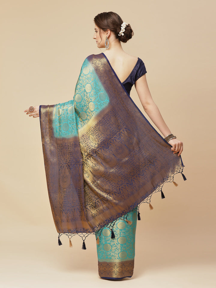 Zari Jaal Art Handloom Woven Saree