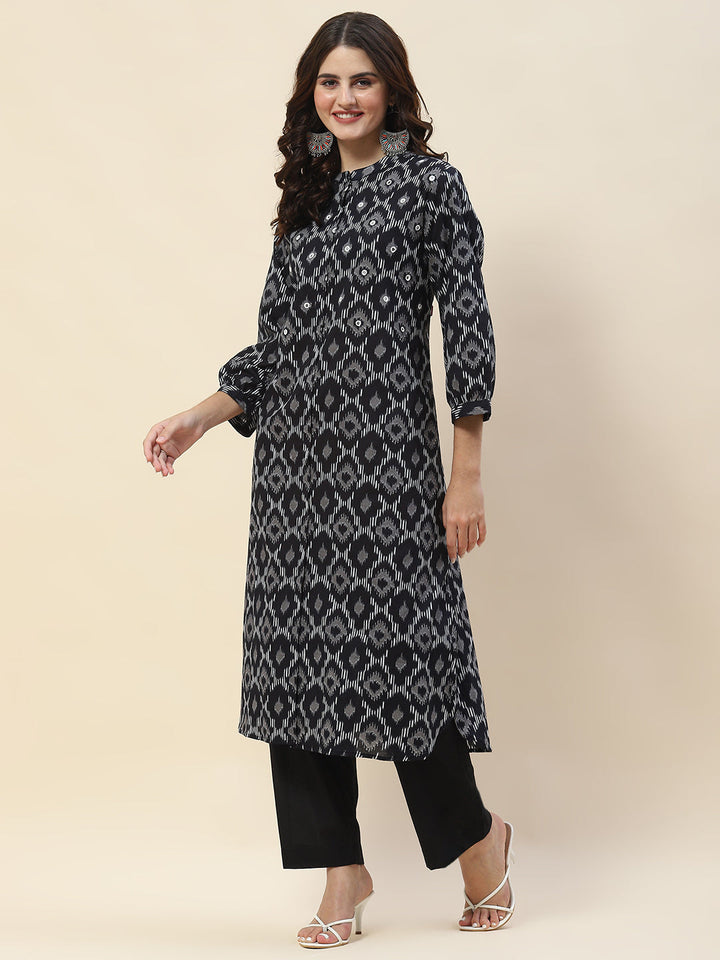 Printed Cotton Kurta Set
