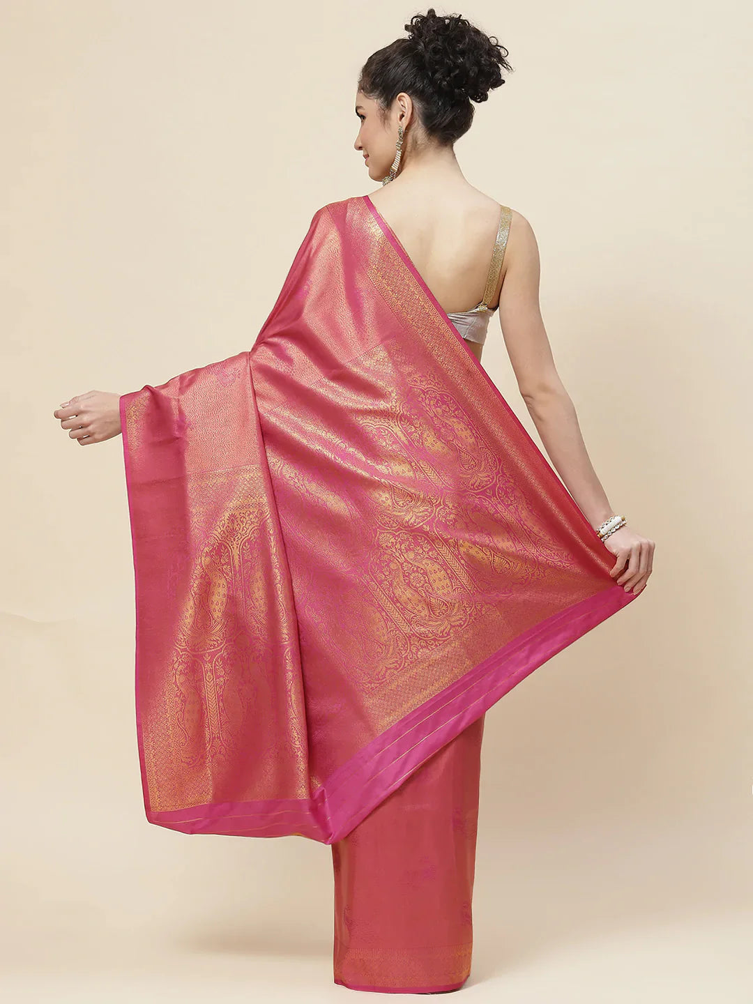 Zari Jaal Handloom Woven Saree
