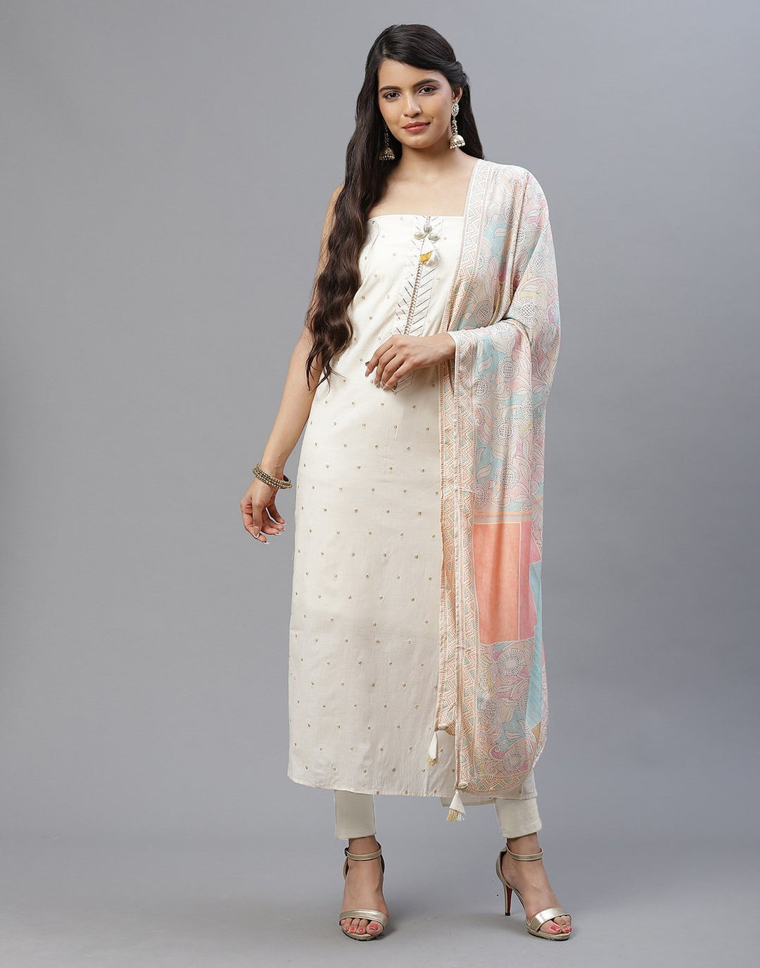 Cotton Embroidered Suit piece