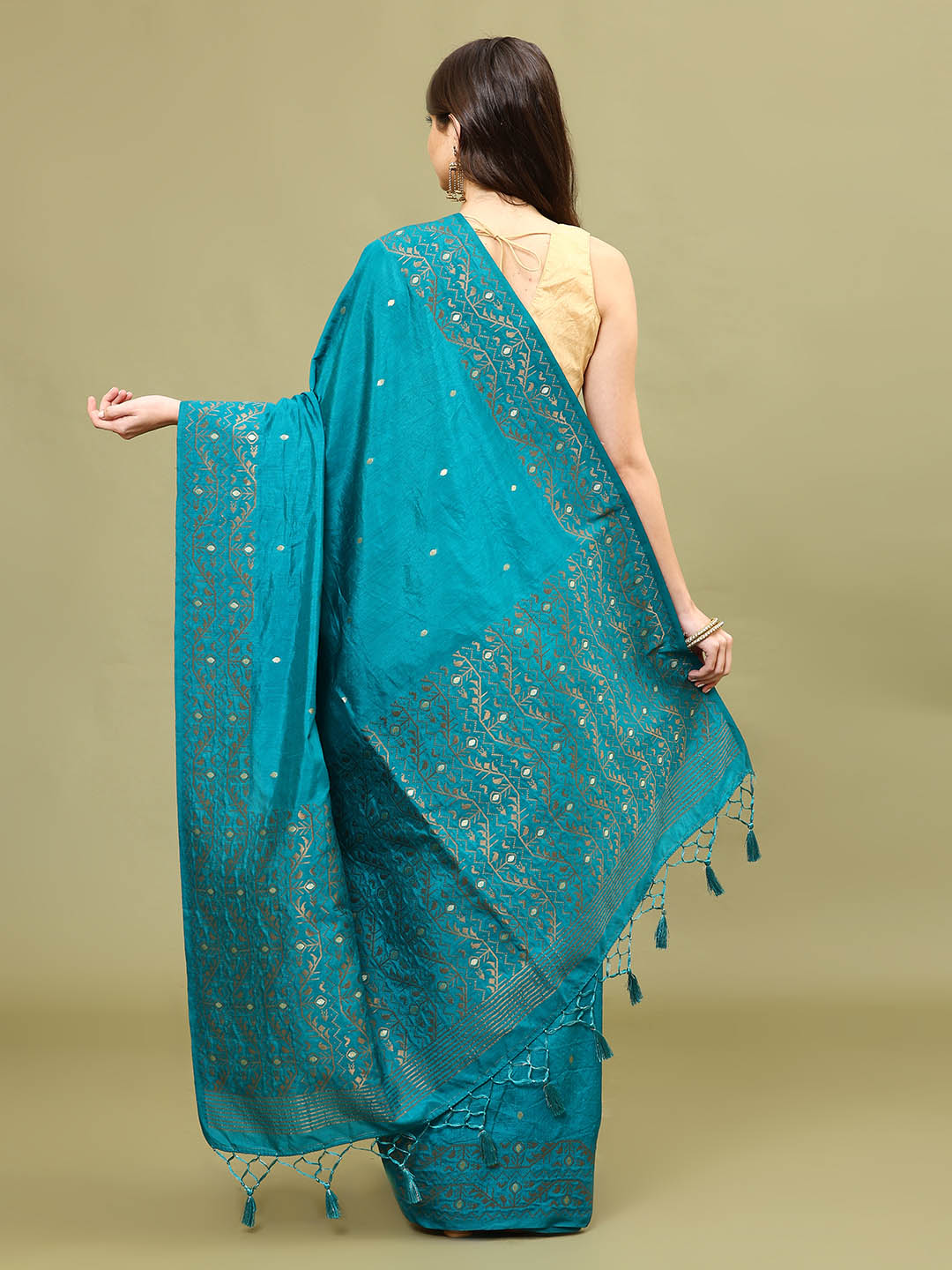Zari Border Woven Handloom Saree