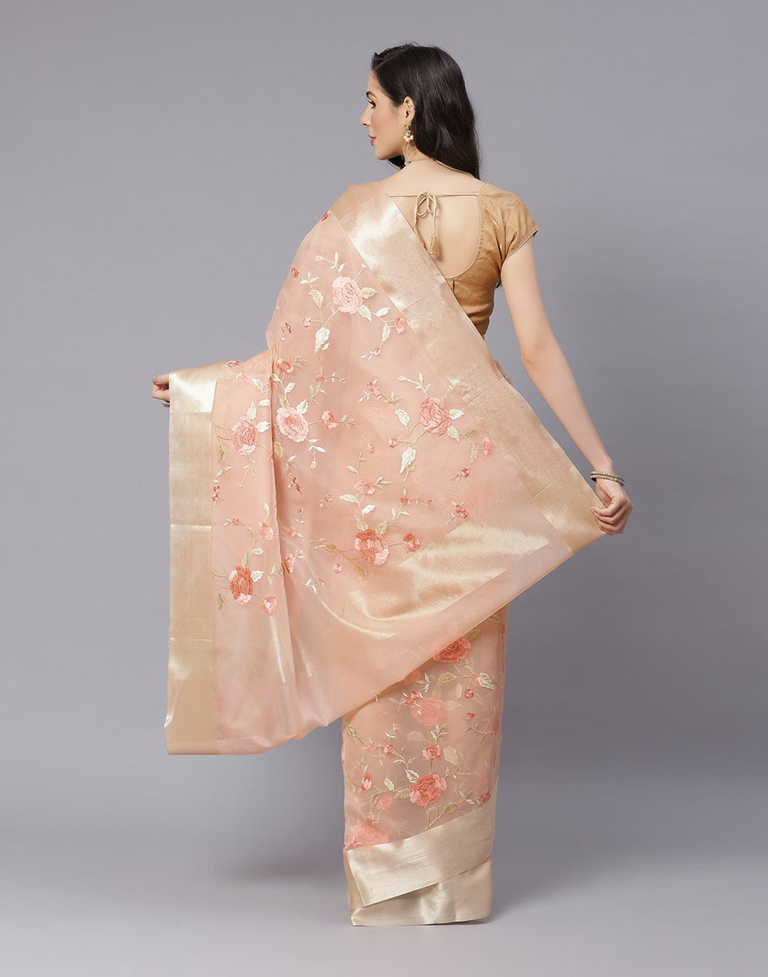 Cotton Woven Embroidery Saree