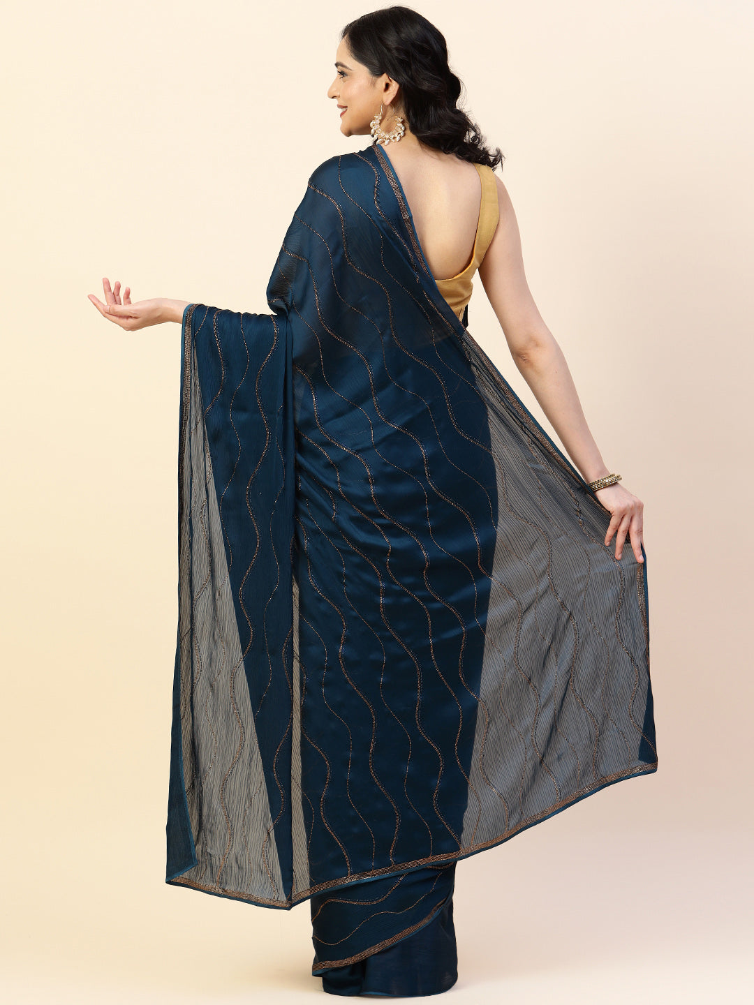Swarovski Jaal Embroidered Chiffon Saree