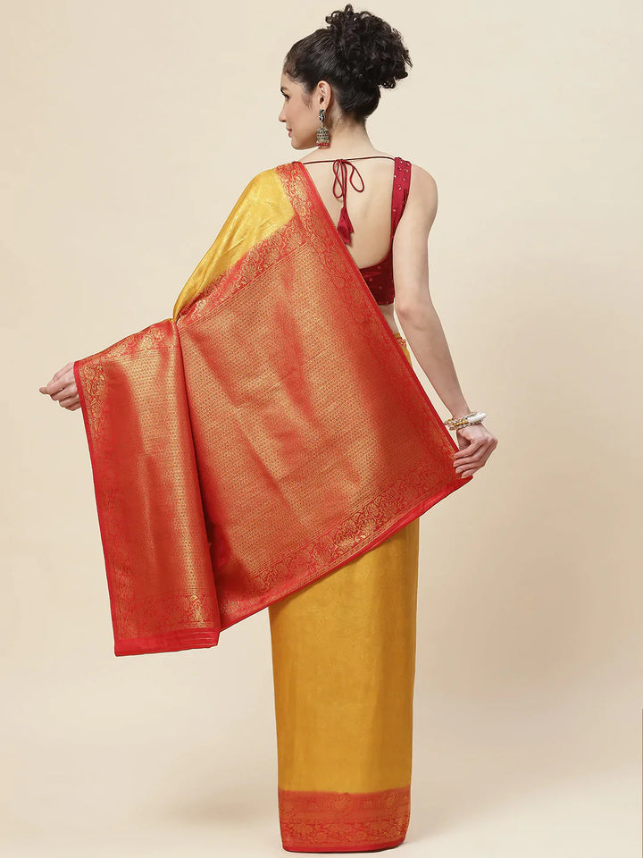Floral Zari Jaal Woven Saree