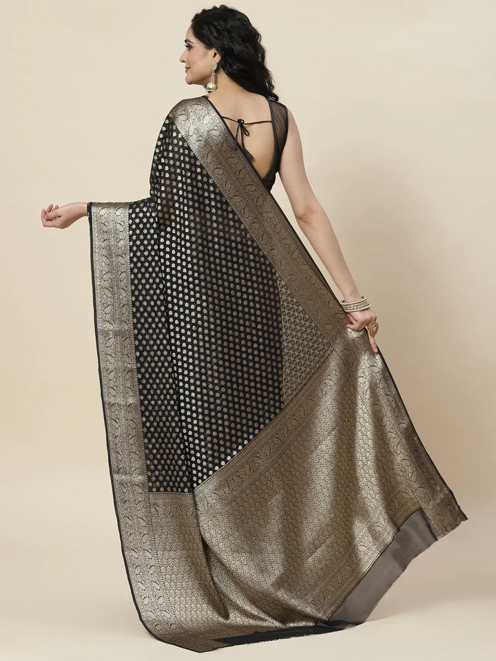 Zari Booti Georgette Plain saree