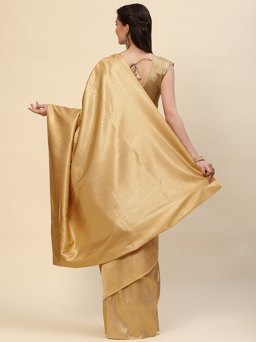 Brocade Zari Jaal Handloom Woven Saree