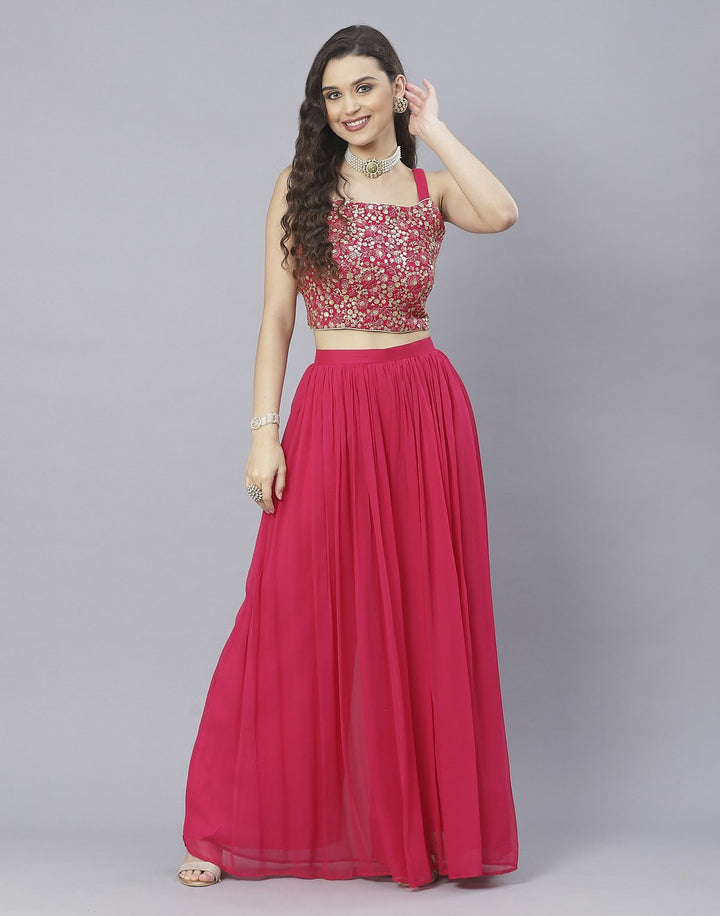 Rani Georgette Salwar Kameez with Shrug