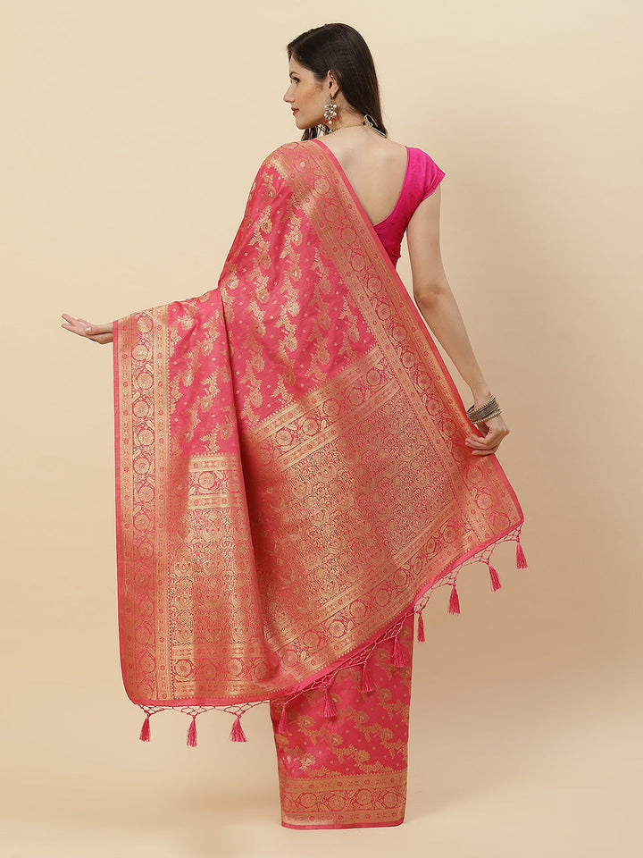 Zari Jaal Handloom Woven Saree