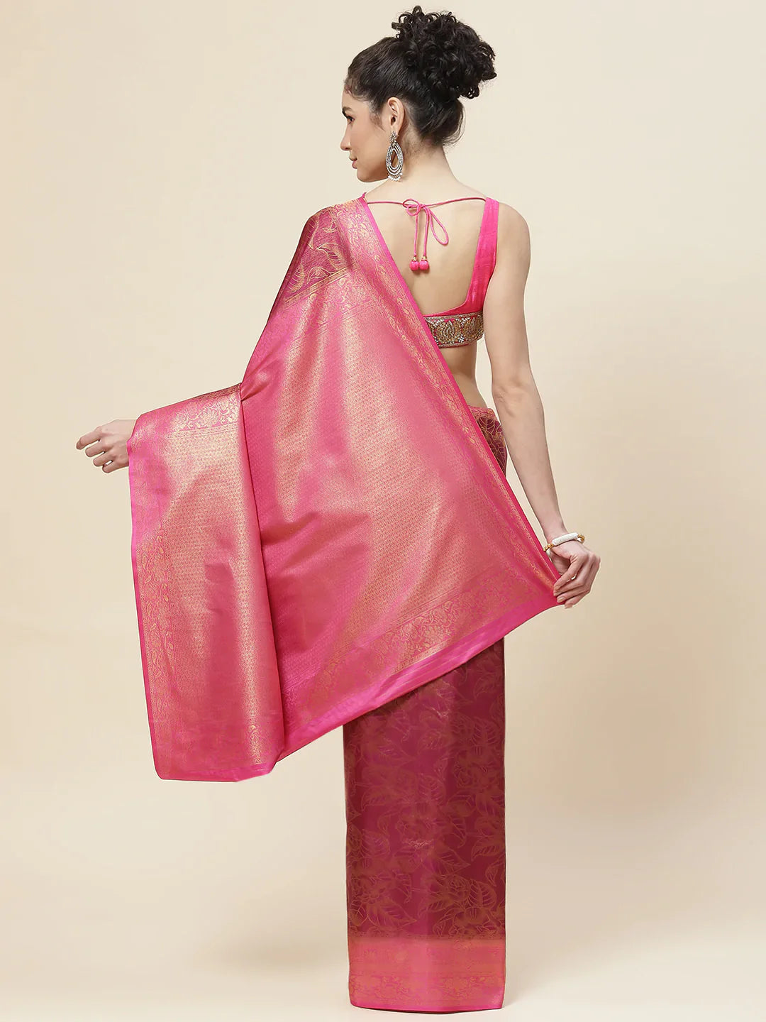 Floral Zari Jaal Woven Saree