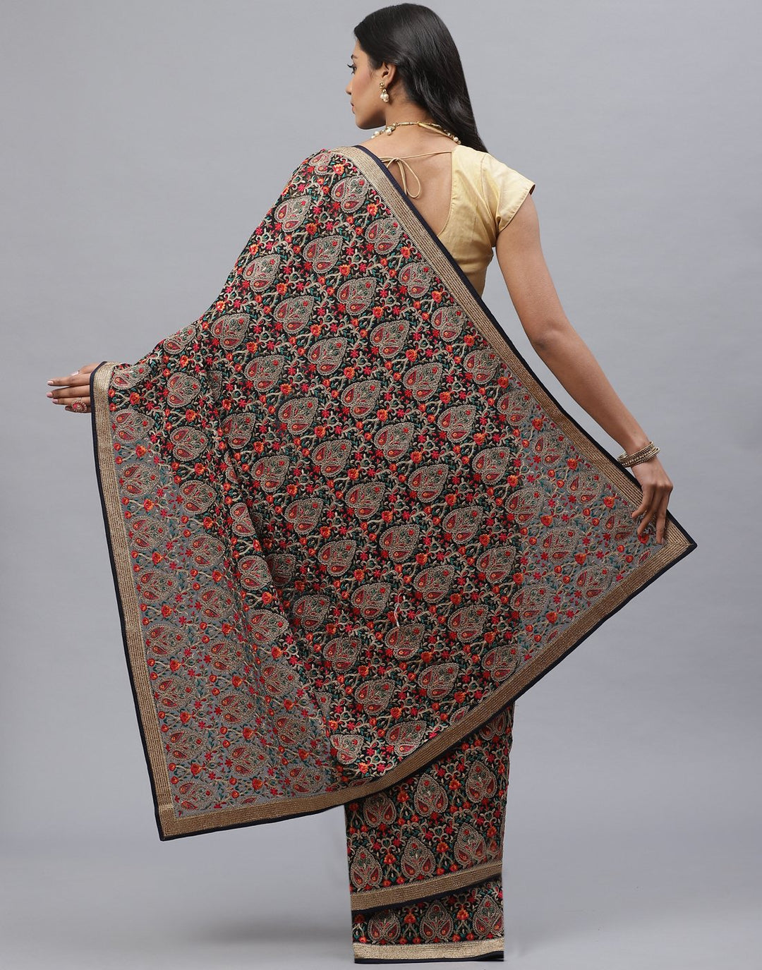 Georgette Embroidery Saree