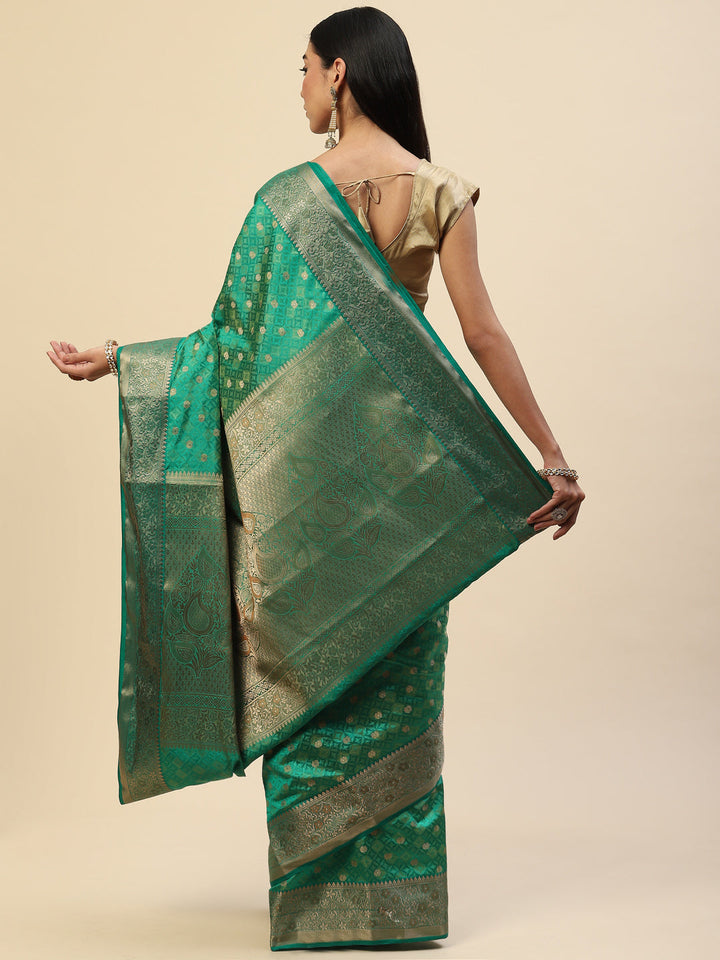 Zari Border Booti Handloom Woven Saree