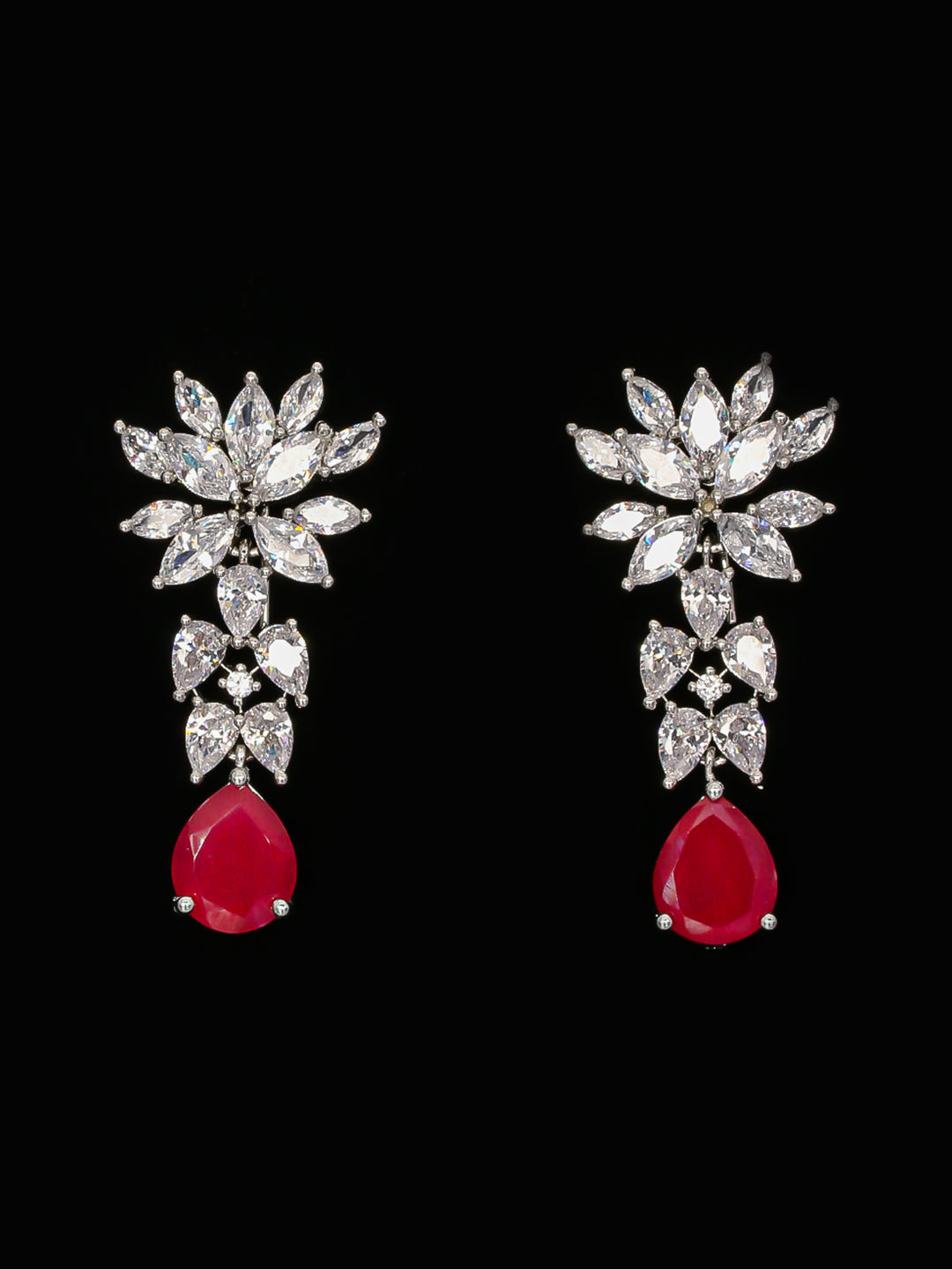 Gold Plated Earrings Embellished With Diamond Stone