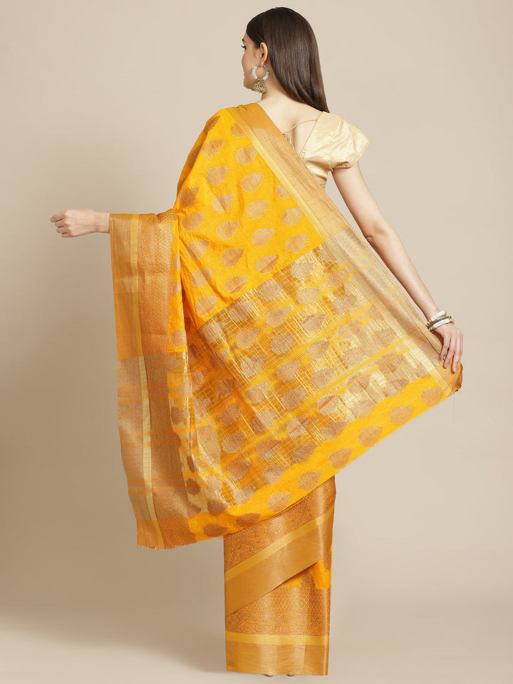Zari Border Booti Art Handloom Woven Saree