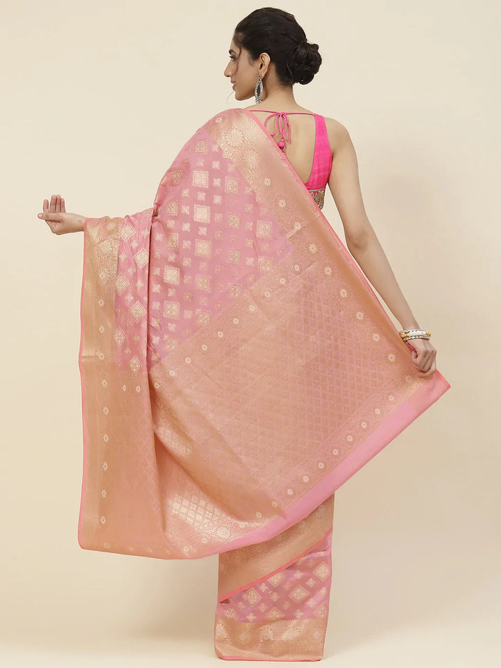 Zari Booti Cotton Woven Saree