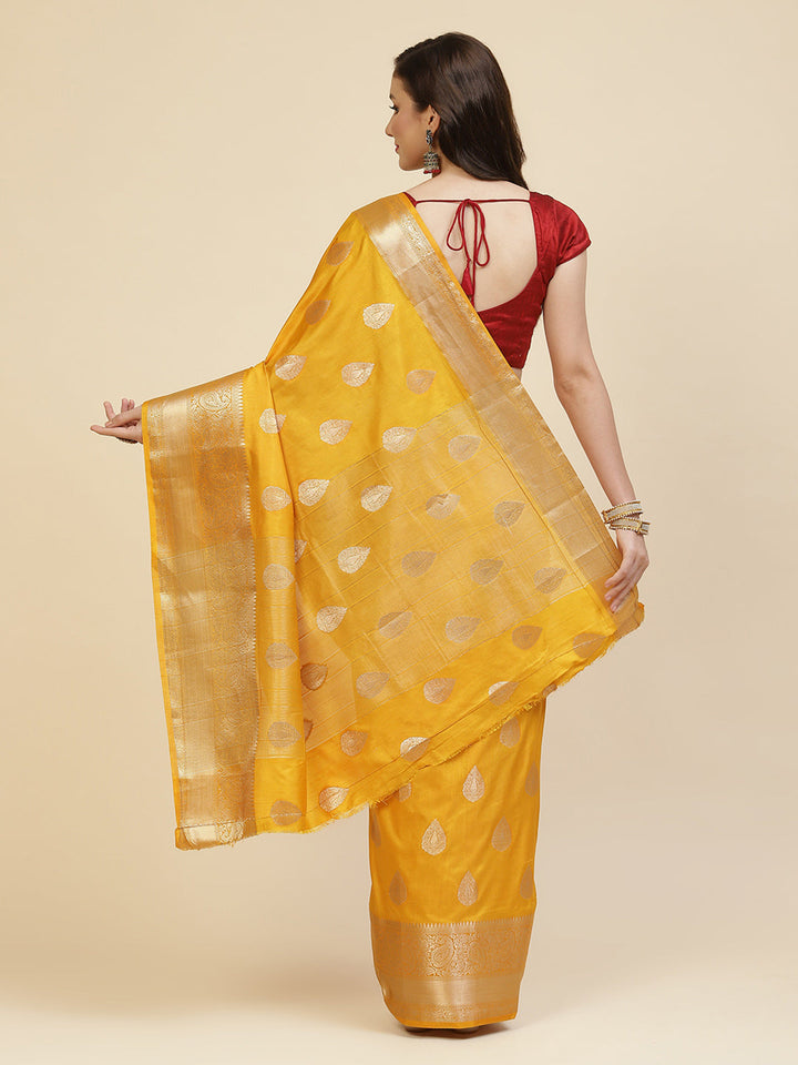 Zari Border Booti Handloom Woven Saree