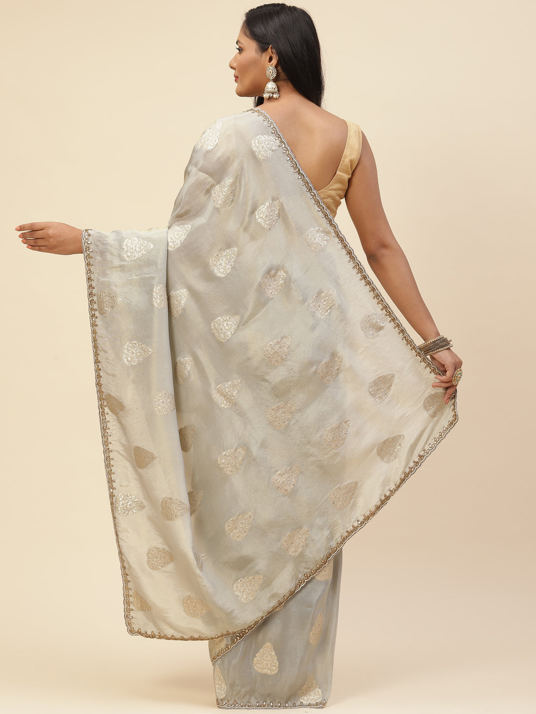 Woven Embroidered Banarasi Saree