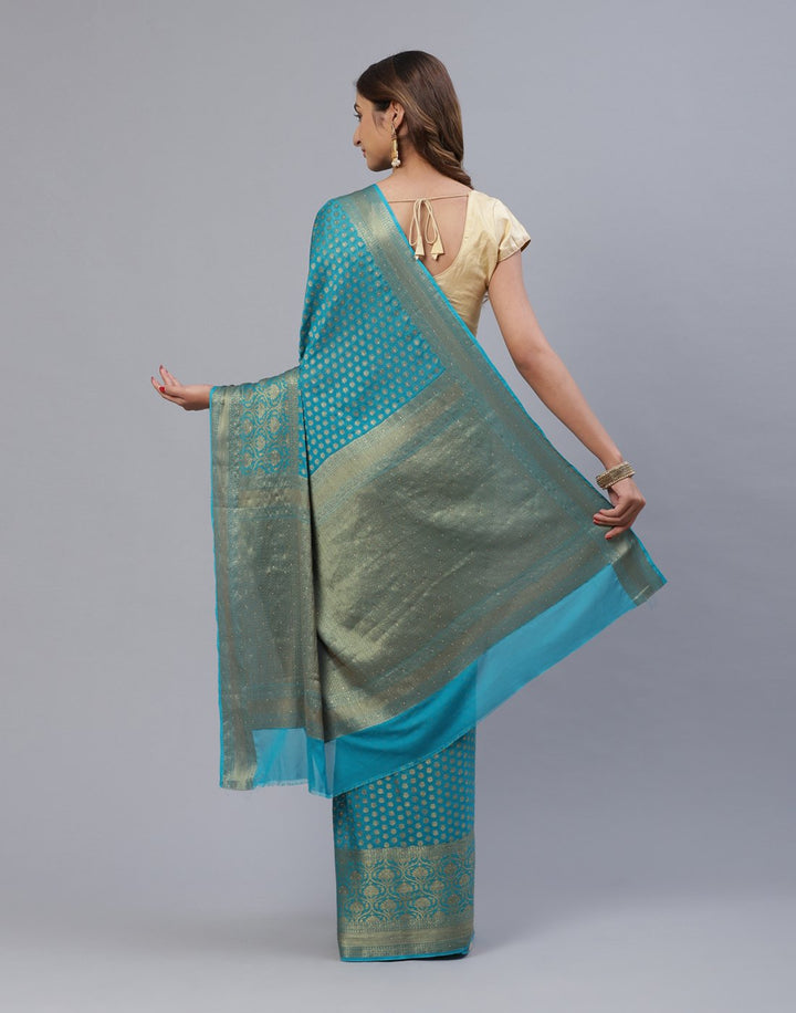 Art Chiffon Saree With Stone Work