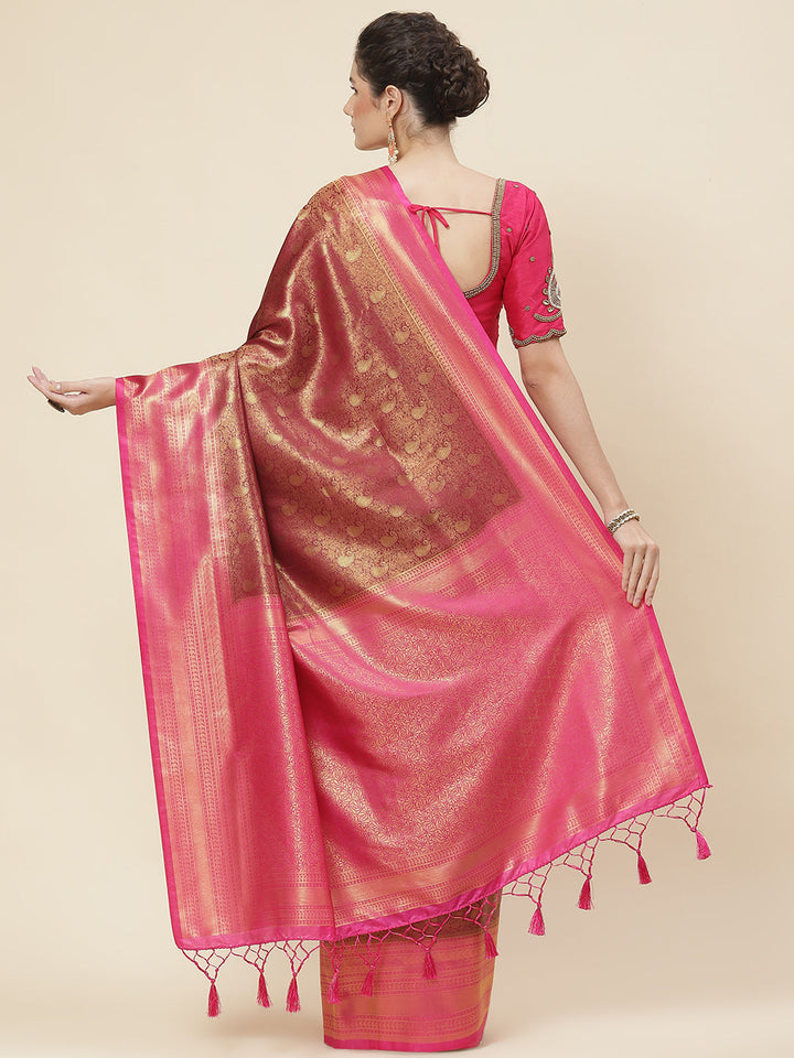 Zari Jaal Woven Handloom Saree