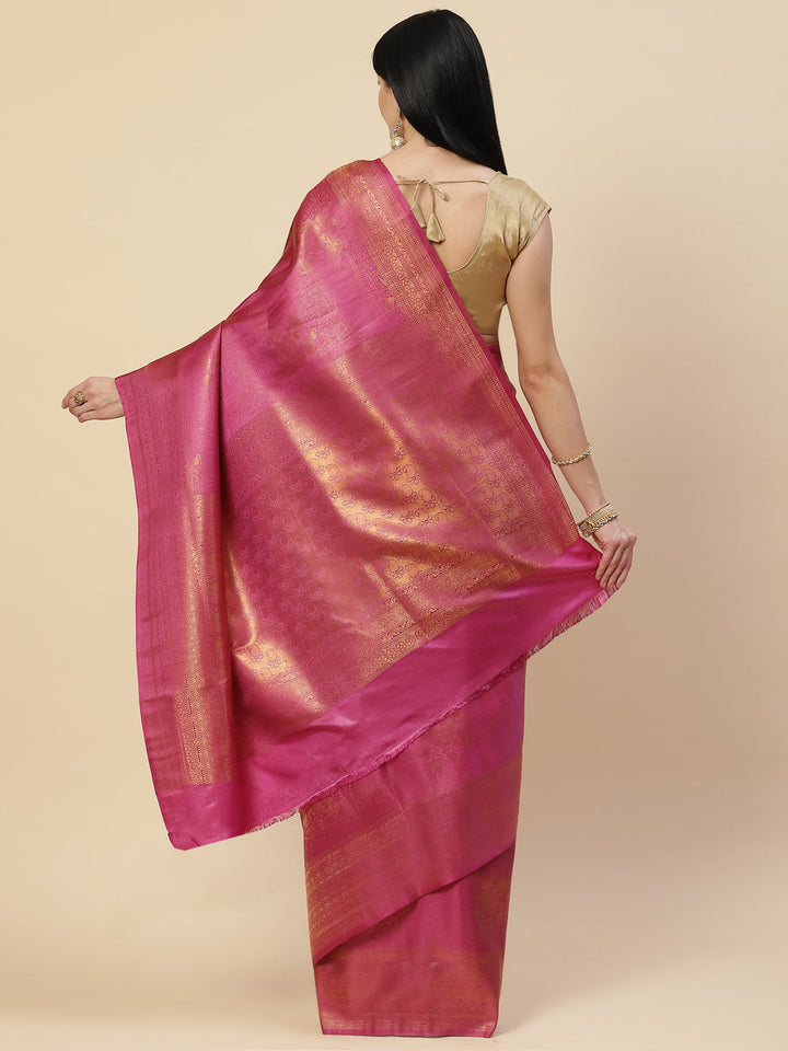 Zari Jaal Handloom Woven Saree