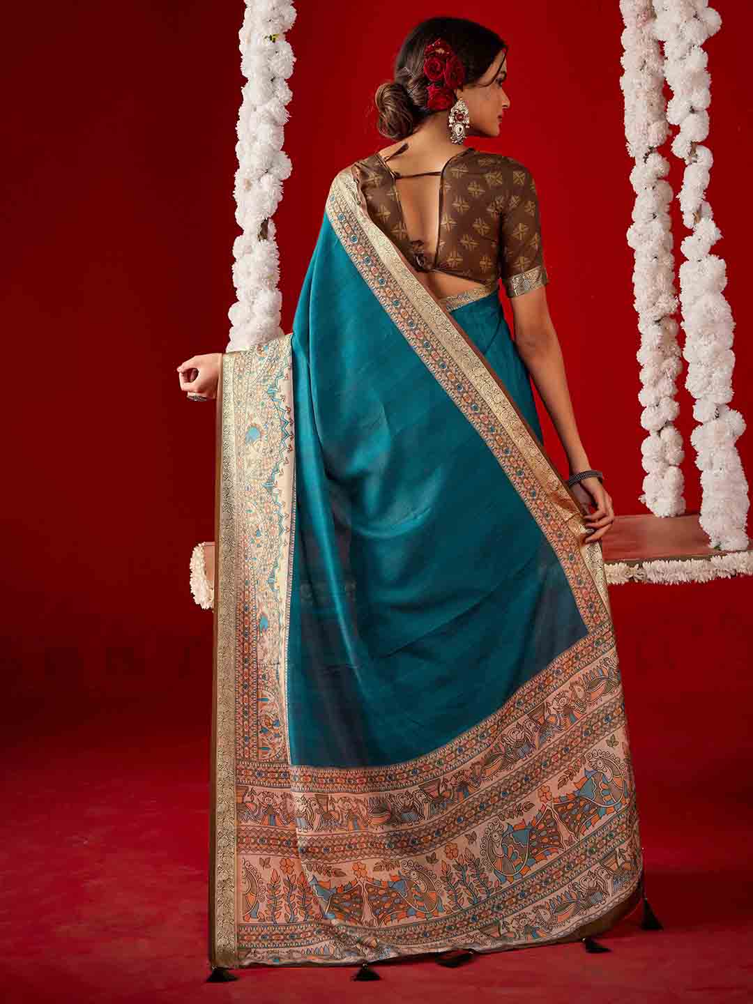 Printed Crepe Saree