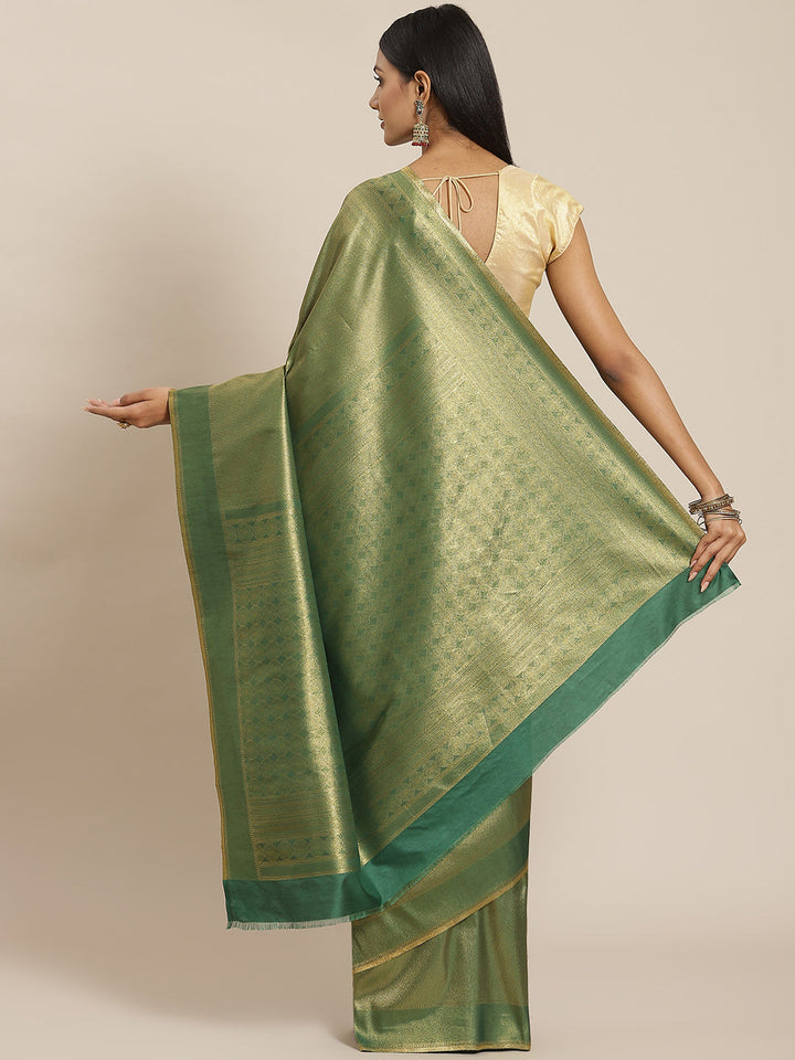 Brocade Zari Jaal Art Handloom Woven Saree