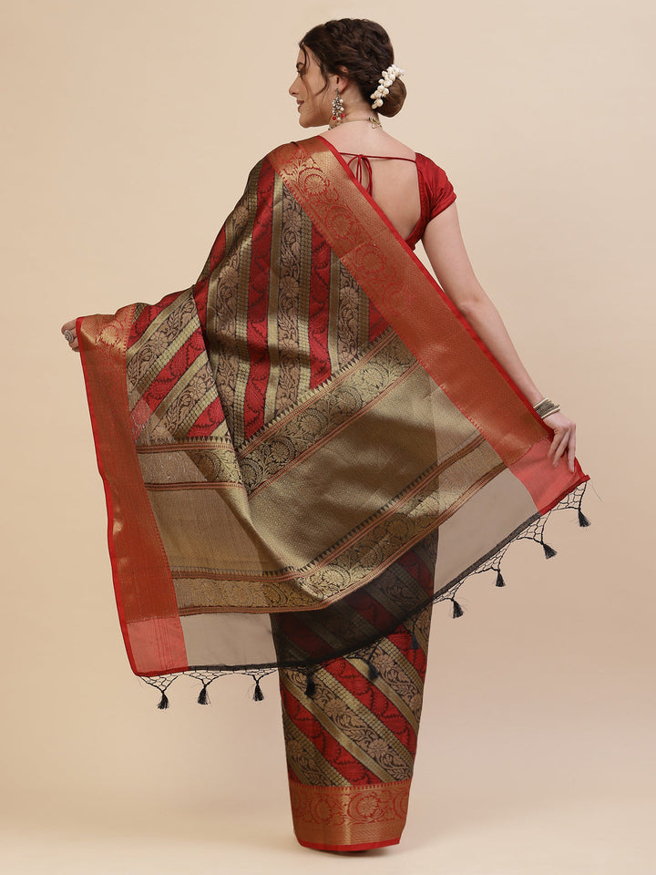 Resham Jaal Cotton Woven Saree