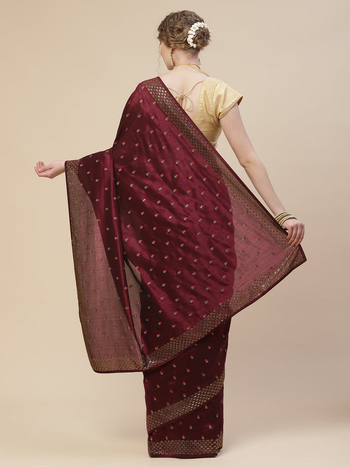 Resham Booti Tussar Embroidered Saree