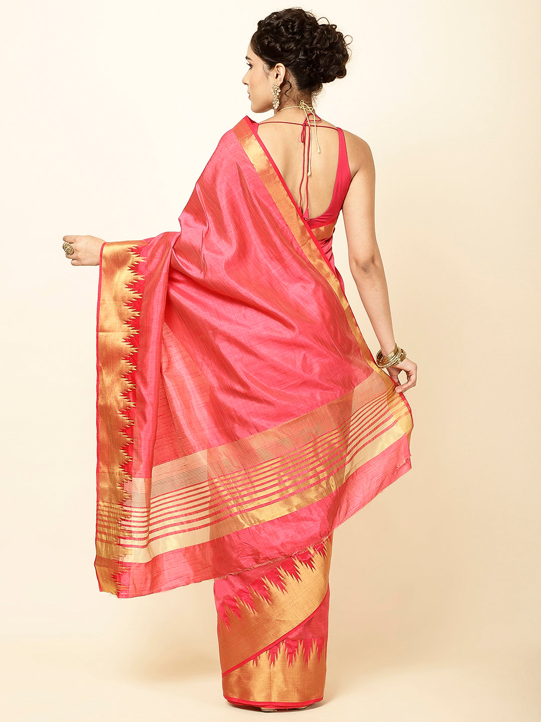 Zari Border Woven Handloom Saree