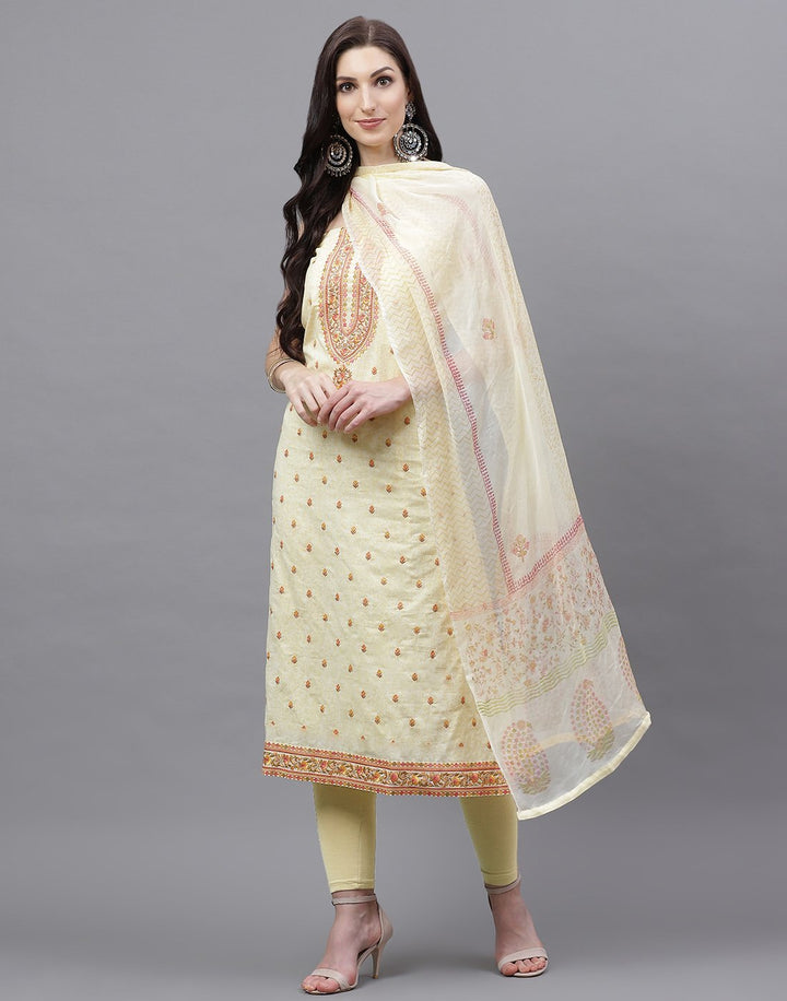 Cotton Printed Embroidered Suit piece