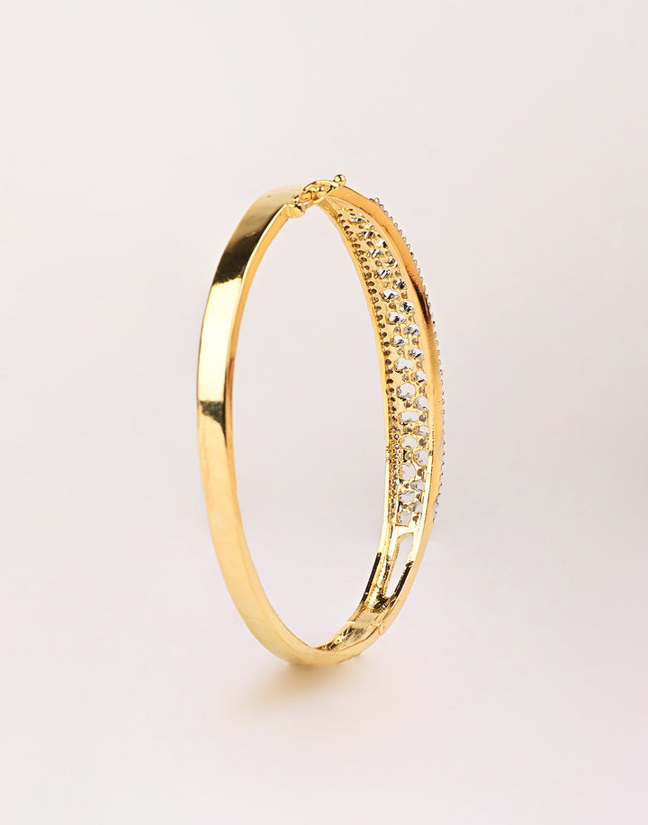 Gold Plated Bracelet Embellished With Diamond Stone