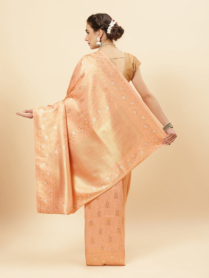 Art Handloom Saree with Zari Jaal Border