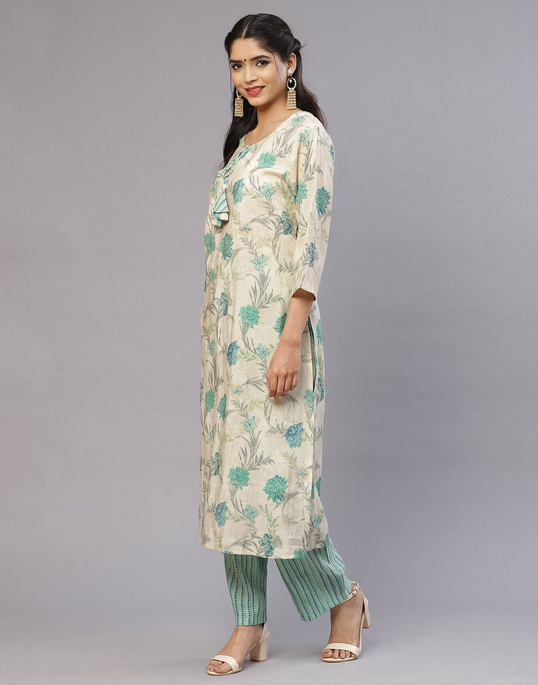 Cotton Printed Kurti Pant Set