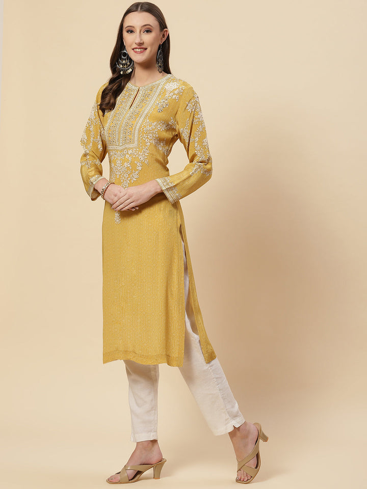 Printed Crepe Kurta