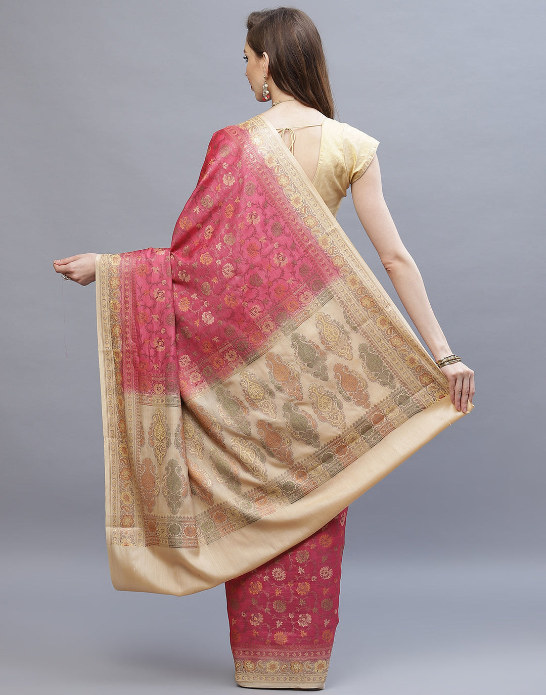 Resham Jaal Tussar Woven Saree