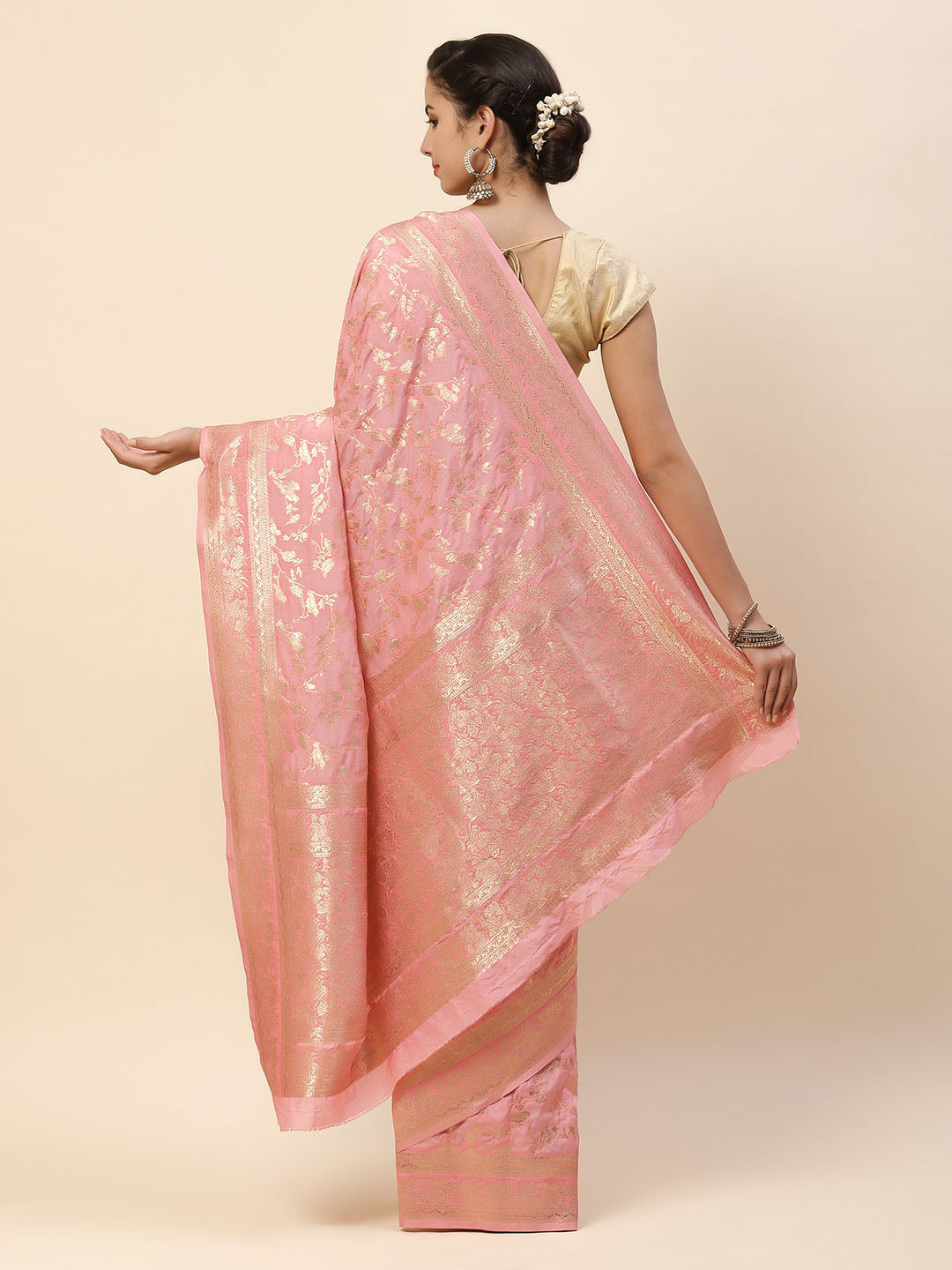 Zari Zaal Art Handloom Woven Saree